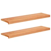 vidaXL Okenske police 2 kos Lakirana 100 x 30 x 2 cm Trda bukovina