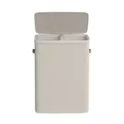 Songmics Košara za perilo 2 predelka 56x40x75 cm siva
