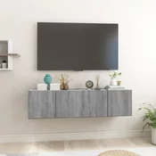 | Set TV komoda | 2 pcs Siva 60 x 30 x 30 cm Konstruirano drvo