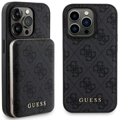 Guess GUBPM5P14L4GEMGK Apple iPhone 14 Pro hardcase + Powerbank 5000mAh MagSafe 4G Metal Logo black