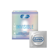 Durex Invisible kondomi z ekstra lubrikantom (Extra Thin  Extra Lubricated) 3 kos