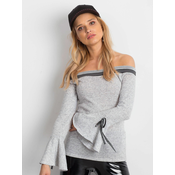 Grey Spanish blouse with wide sleeves