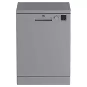 Beko Mašina za pranje sudova DVN05330S, 13 Kompleta, 7 Programa, Siva