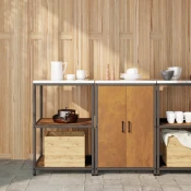 vidaXL Kuhinjski set za shranjevanje 2 pcs Rjav 120 x 50 x 92 cm