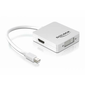 adapter DELOCK, mini DisplayPort (M) na HDMI/DVI (Ž), bel