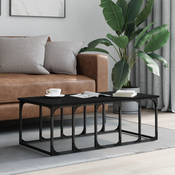 Stolic za kavu crni 100 x 50 x 35,5 cm od konstruiranog drva