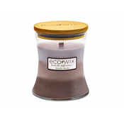 FLAGRANTE Ecowix dišeča sveča z lesenim krakom Vanilla Mocha vaza 398 g