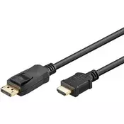 GOOBAY DisplayPort (M)/HDMI (M) Tip A pozlačen 2 m kabel