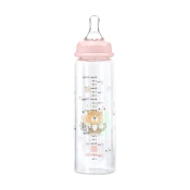 KikkaBoo Flašica staklena Savanna 240ml Pink (KKB21117)