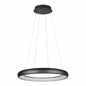 Črna LED zatemnitvena viseča svetilka s kovinskim senčilom o 75 cm Cardona – Trio