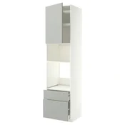 METOD / MAXIMERA Visoki element za ugradb uredaje, bijela/Havstorp svijetlo siva, 60x60x240 cm