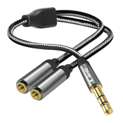 LINQ Audio Splitter Adapter Jack 3,5 mm moški na 2x priklju?ek 3,5 mm ženski LinQ, (20516683)