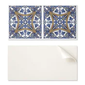 shumee Komplet PVC ploščic z vzorcem za dnevno sobo, samolepilne, rastlinski vzorec z ornamenti, 6x60x30 cm