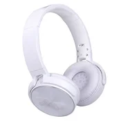 Brezžične naglavne slušalke TREVI DJ 12E50, Bluetooth 5.0, mikrofon, AUX-in, zložljive, bele