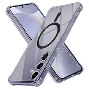 Hibridni ovitek Techsuit Shockproof MagSafe za Samsung Galaxy S24 Plus - smoke black