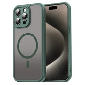 Hibridni ovitek HaloFrost II MagSafe za iPhone 15 Pro Max - green