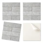 shumee Samolepilne ploščice z grafiko za jedilnico PVC vzorec opeke v 3D postavitvi 20x20x20 cm
