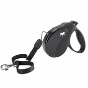 Povodec Amigo Medium do 25 kg - 5 m vrvica, črn