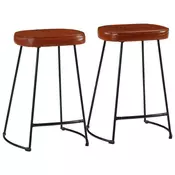 Vidaxl vidaXL Barski stoli, komplet 2 kosov, temno rjavi, 41x29x62 cm