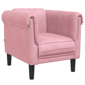 vidaXL vidaXL Fotelj roza žamet, (21094805)