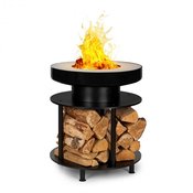 Blumfeldt Wood Stock, ognjište 2-u-1, BBQ gril, O56cm, nehrđajući čelik, crno