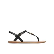Tommy Hilfiger Sandali Leather Thong Sandal FW0FW09127 Črna