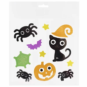 Črna mačka halloween okraski za okno