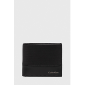 Usnjena denarnica Calvin Klein moška, črna barva, K50K512423