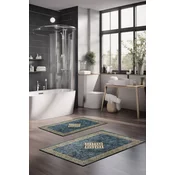 Lessentiel Maison Set Podloga za kupatilo CT-5069, Plavo-zlatni