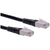 ROLINE Roline 21.15.1325 RJ45 omrežni kabel\, Patch kabel CAT 6 S/FTP 0.50 m črna  1 kos, (20420865)