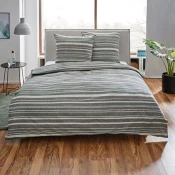 Komplet Jorganska navlaka + 2 jastucnice, Flanel, Double, Siva