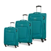 American Tourister Summer Session 3-dijelni set putnih torbi s mekanim poklopcem - plava