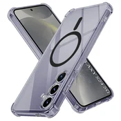 Hibridni ovitek Techsuit Shockproof MagSafe za Samsung Galaxy S24 - smoke black