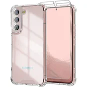 shumee SILIKONSKI OVITEK ZA SAMSUNG GALAXY S22 + 2x ZAŠČITA ZA KAMERO KALJENO STEKLO