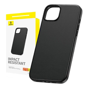 Maska Baseus maska za iPhone 15 Plus Fauxther Series (crna)