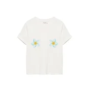 Pull&Bear Majica svetlo modra/temno rumena/off-bela