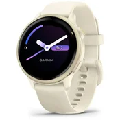 GARMIN pametna ura vivoactive 6 (42mm), bela-zlata