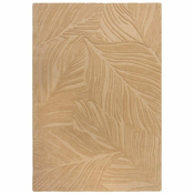 Svijetlosmedi vuneni tepih Flair Rugs Lino Leaf, 160 x 230 cm