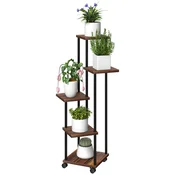 Homestar Stojalo za rastline 5-nadstropno 59x59x110 cm črno