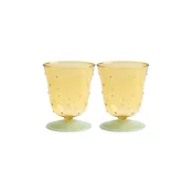 Komplet kozarcev za vino &k amsterdam glass dot yellow 200 ml 2-pack