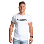 Moška majica s črtami BrainMax - bela Velikost: L