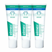 Elmex Belilna zobna pasta za občutljive zobe Sensitiv e Whitening 3 x 75 ml