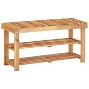 Vidaxl Stojalo za čevlje 90x32x46 cm trden akacijev les