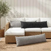 vidaXL Dekorativna blazina 2 kos HEERLEN Temno siva 40 x 145 cm