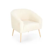 Fotelja Houston 1325 Bijela, 78x77x67cm, Tkanina, GambeNoge: Drvene