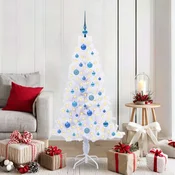 Vidaxl Umestno božično drevo med 150 LED Bela 150 cm PVC in jeklo