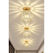 Stropna svetilka BELLA 1xE27/40W/230V, premer 20 cm, zlata