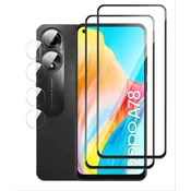 GIOPUEY 2x zaščitno steklo za zaslon + 2x zaščita kamere za OPPO A78 4G