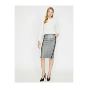 Koton Womens Checkered Pencil Skirt
