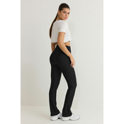 Trendyol Black Full Length Straight Cut Knitted Sports Tights